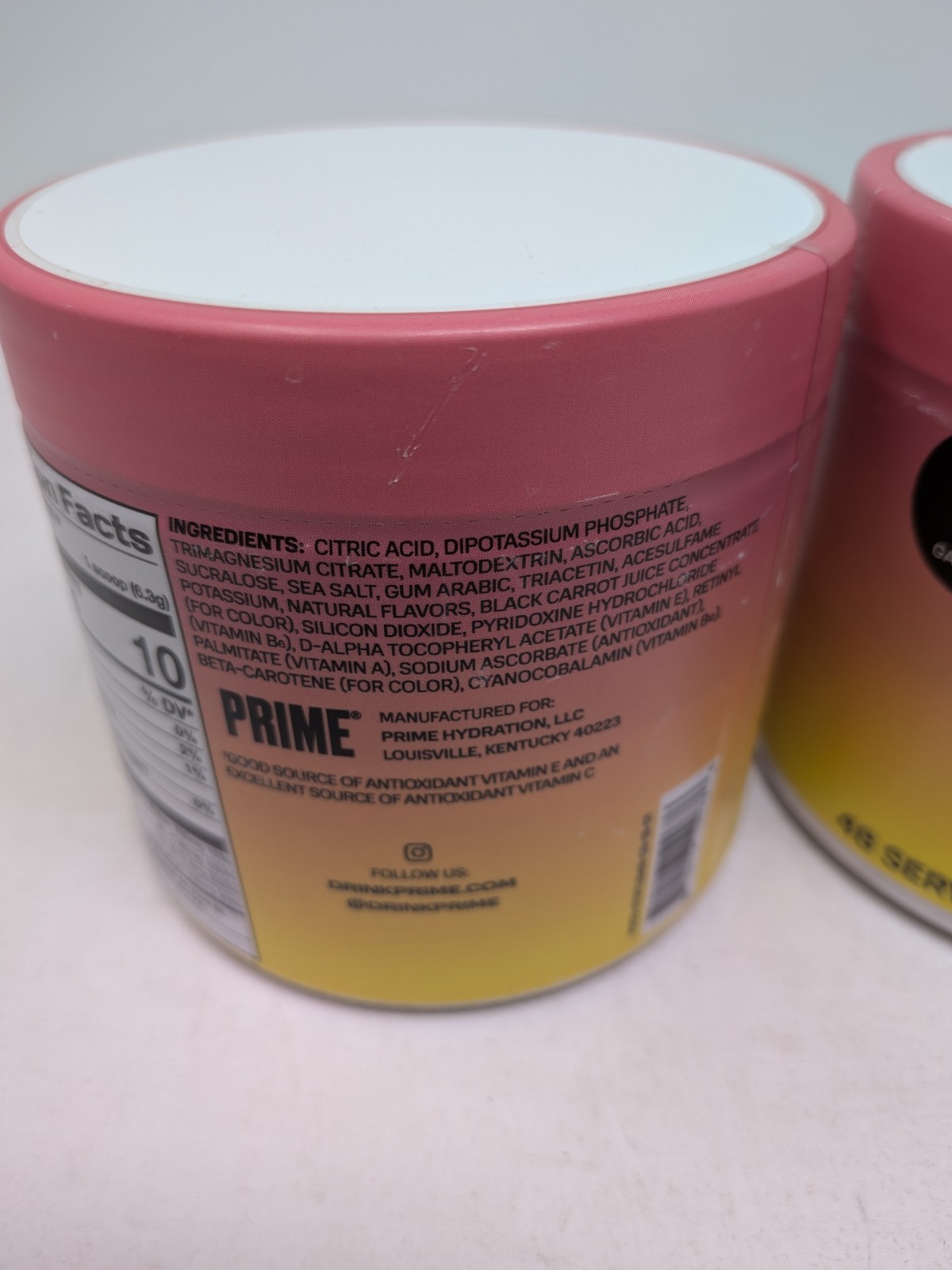 Prime Hydration Powder Mix Strawberry Banana Lot Of 2 Exp 02/28