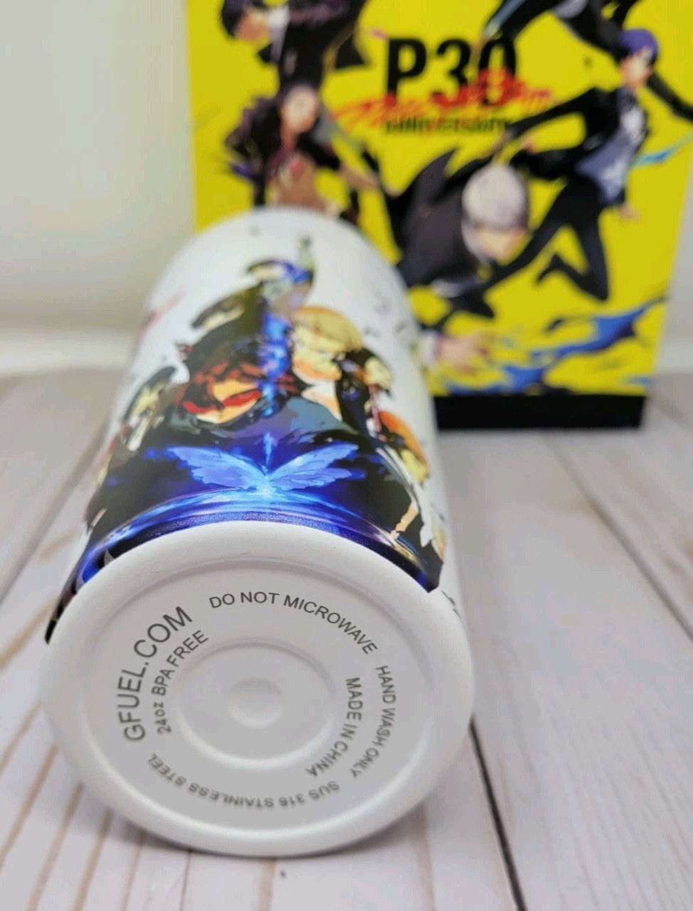 GFuel Persona 30th Anniversary Awakening Collector’s Box Tub Shaker Cup Sticker