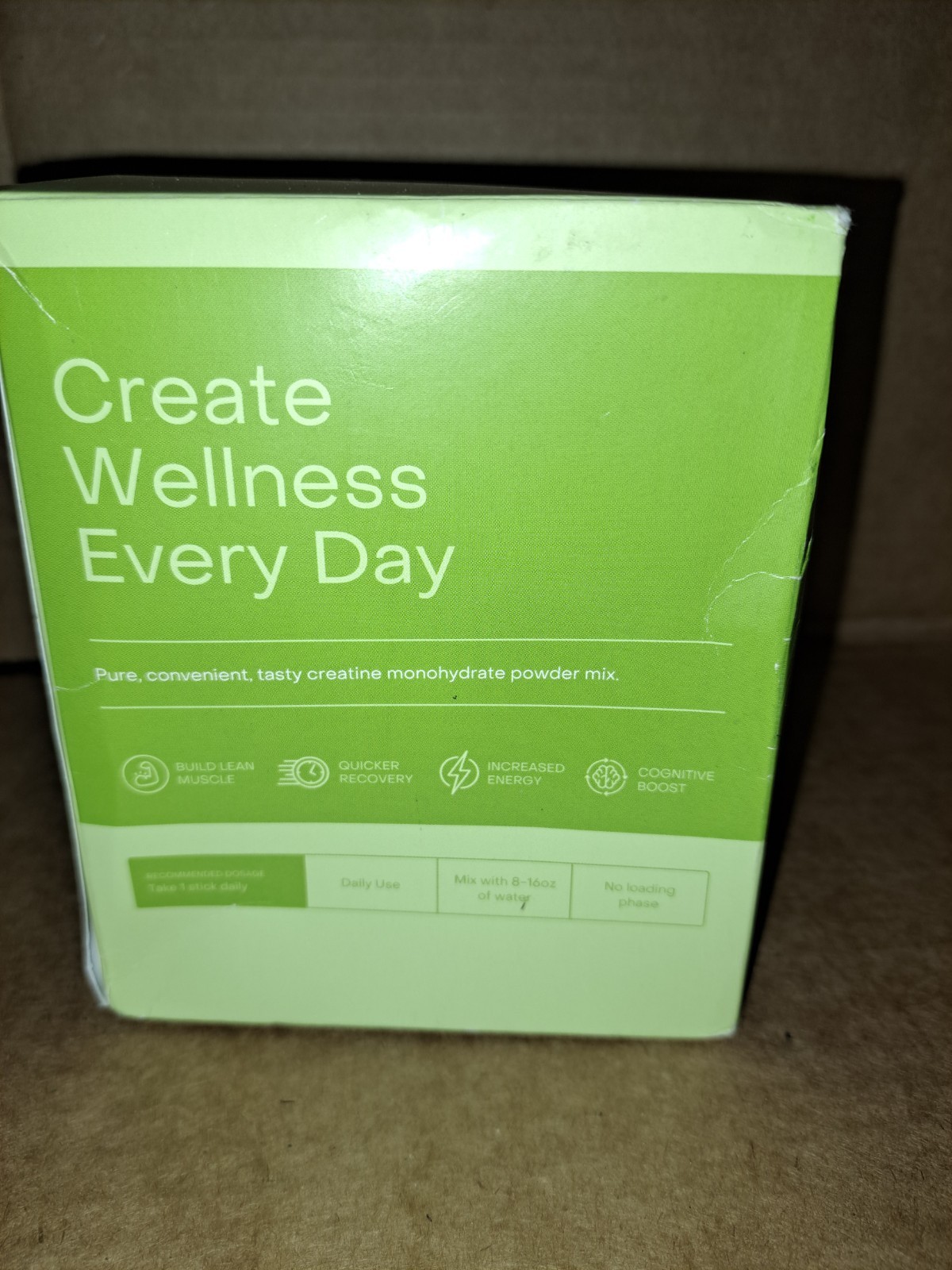 Create Creatine Monohydrate Powder Lemon Lime Dietary Supplement 30 sticks – New