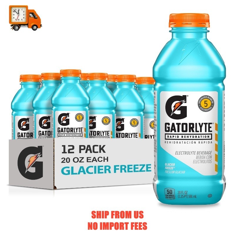 (12 pack) Gatorlyte Rapid Rehydration Electrolyte Drink, Glacier Freeze, 20 fl o