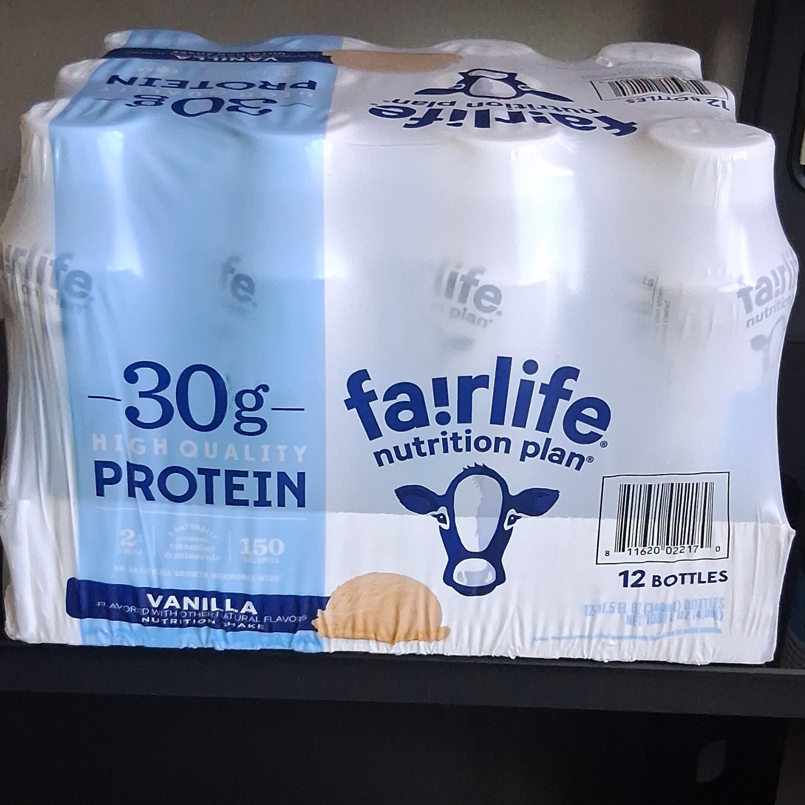 fairlife Vanilla Nutrition Shake 30g Protein, 12 Bottles 11.5 fl oz