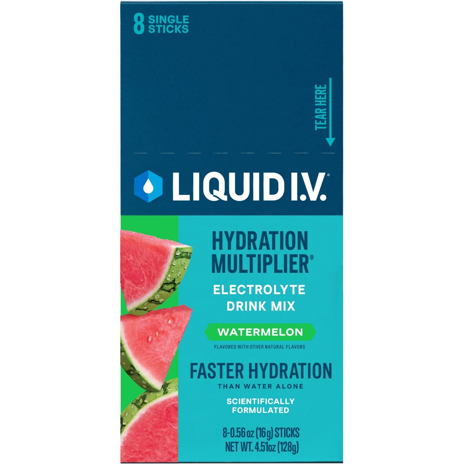 LIQUID IV Hydration Multiplier -watermelon – electrolyte mix – box of 8