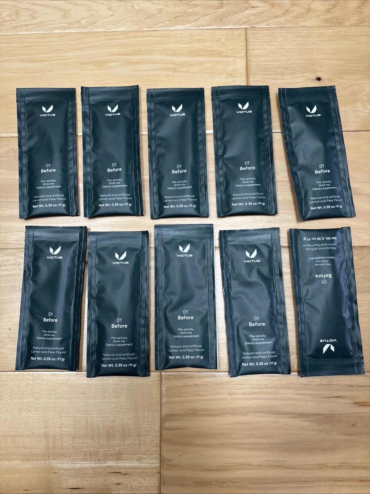New! 10 Pack Victus 01 Before Drink Mix | Lemon and Pear | Best By: 09/2026