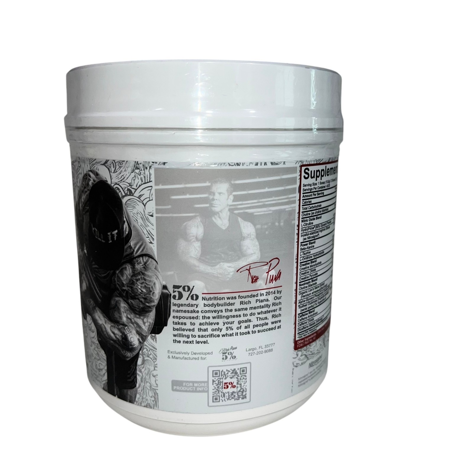 5% Nutrition Rich Piana Reloaded Pre-Workout Fruit Punch High Stim 30 Serv