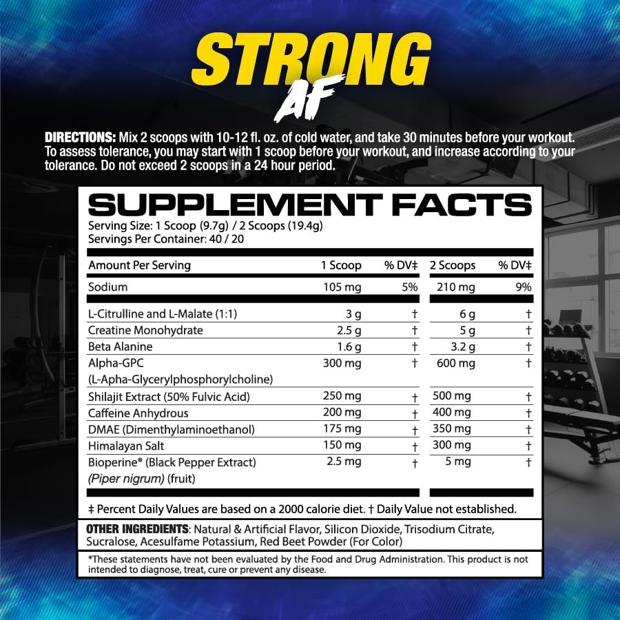 Pre-Workout Supplement for Muscle Growth & Strength | Creatine, Beta Alanine, Ci