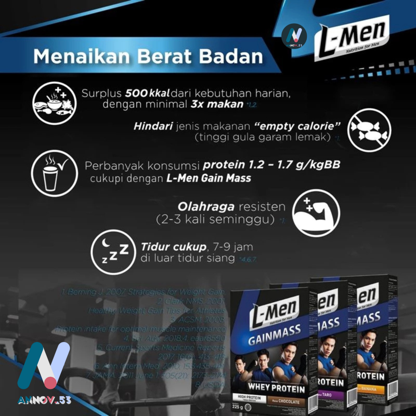 L-MEN Nutrition Supplement Muscle Growth Mass Gainer Weight Choco Banana Taro