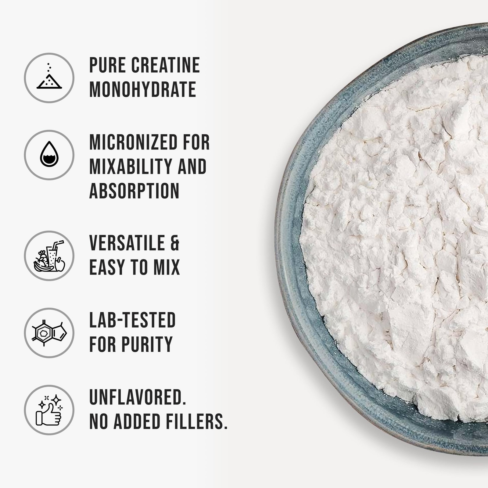 Creatine Monohydrate Powder, Micronized & Unflavored, Creatine Supplement for…