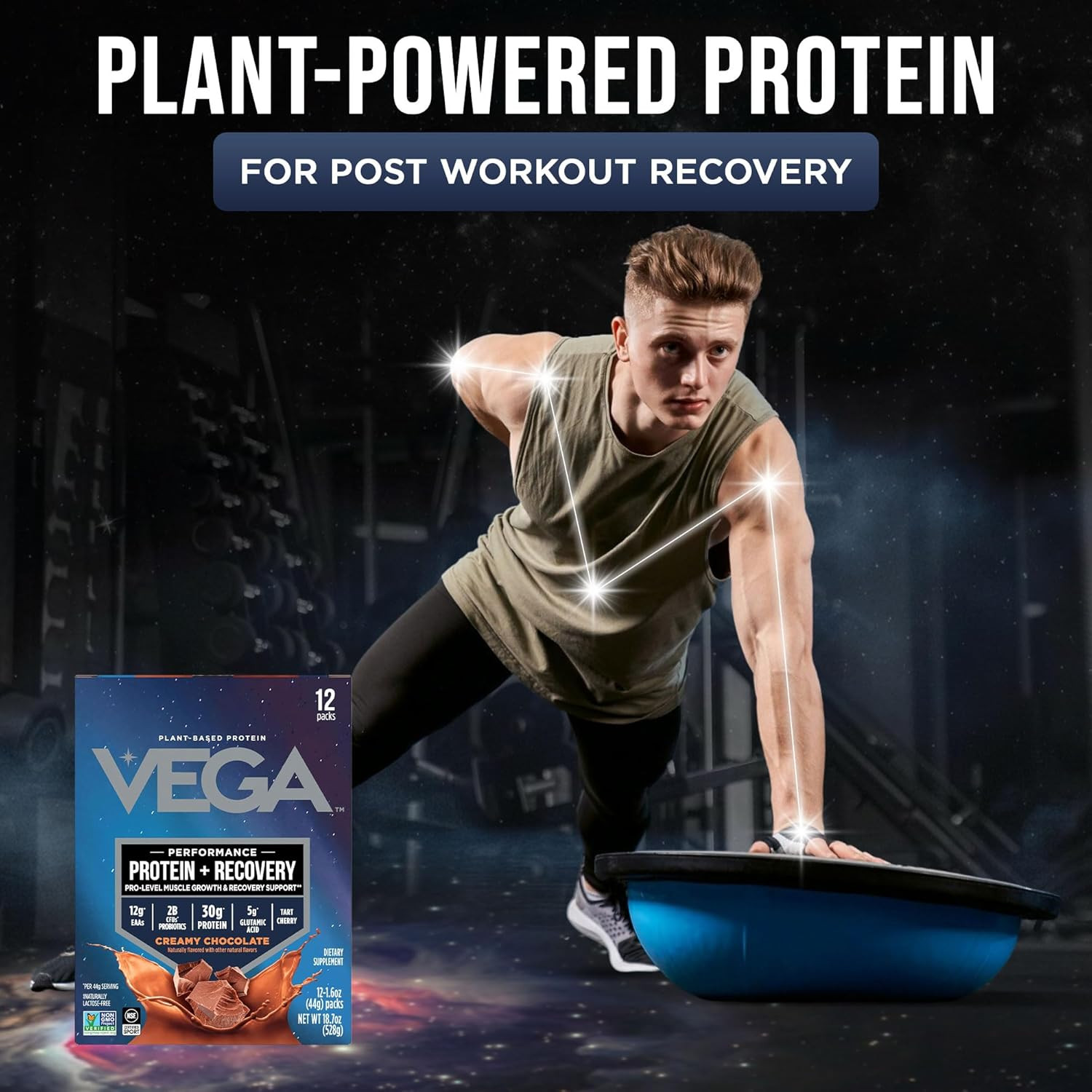 Protein + Recovery, Chocolate – 30G n Protein, Dairy & Gluten Free, Probiotics,