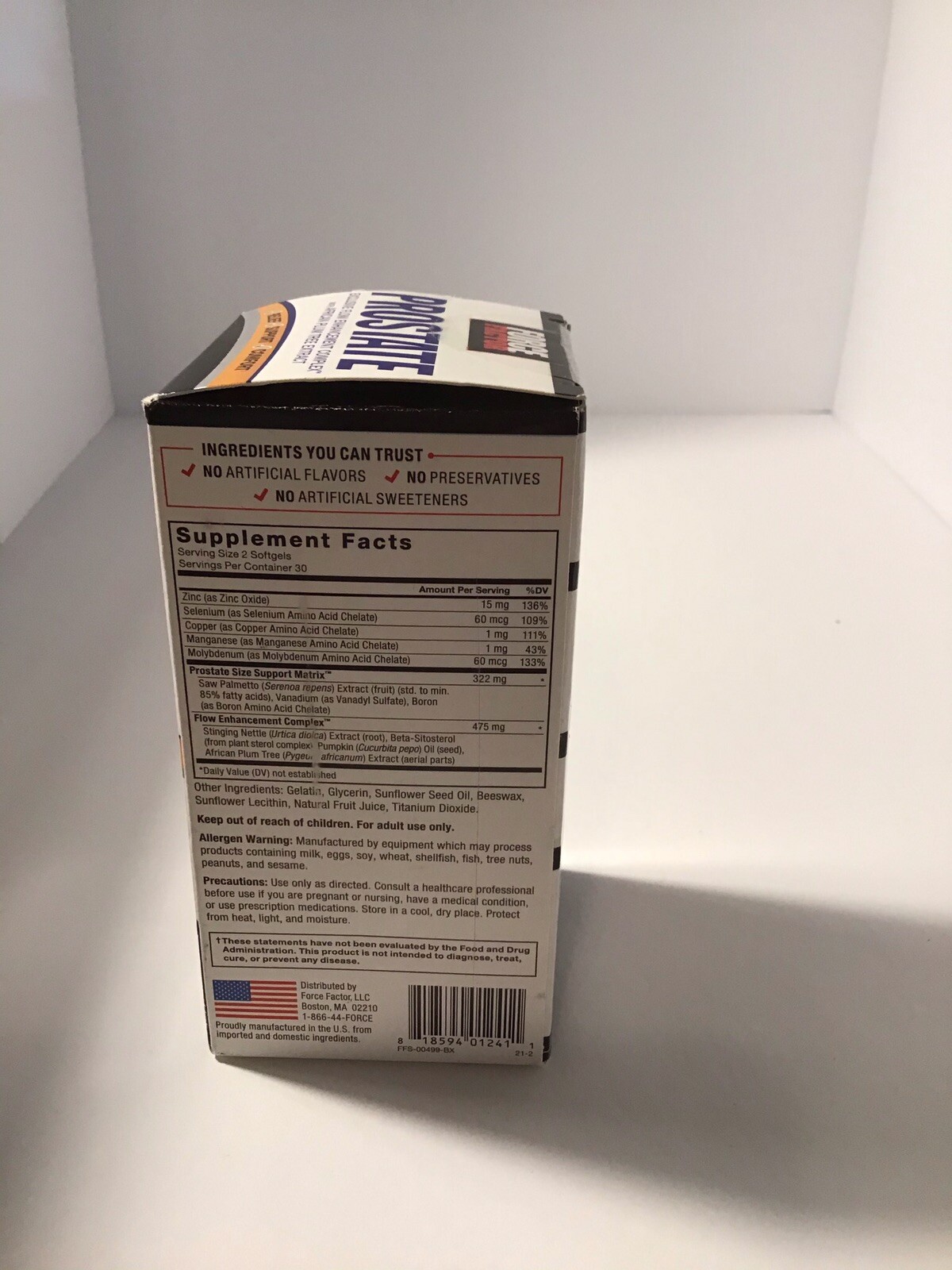 Force Factor Prostate Softgels – 60 Count