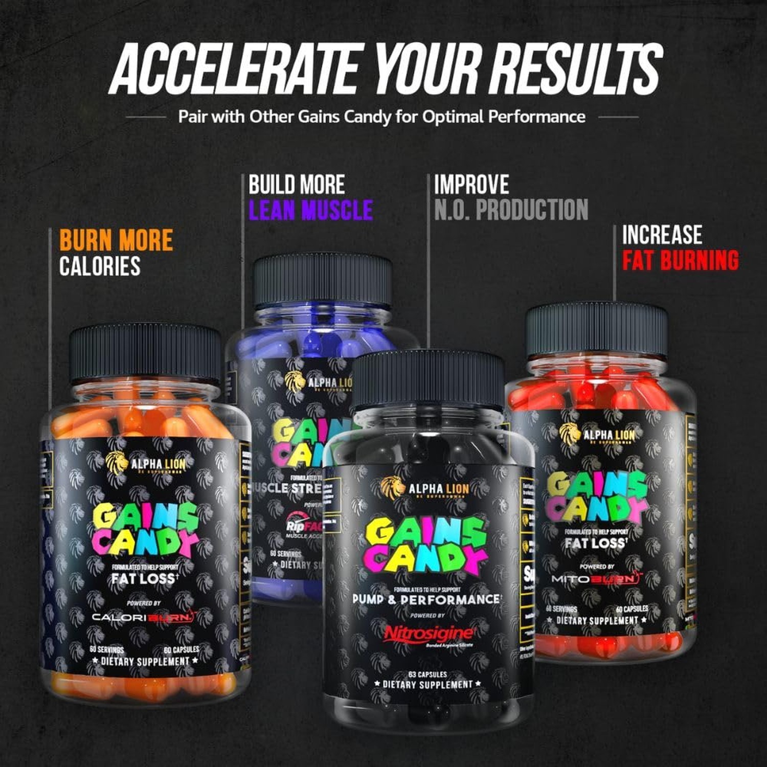 Alpha Lion Gains Candy, Supplement Pills that Support Weight Loss, Muscle Bui…