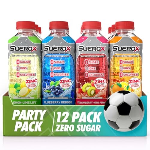 12 Pack Party Pack of Zero Sugar Electrolyte Drinks for Hydration & Recovery
