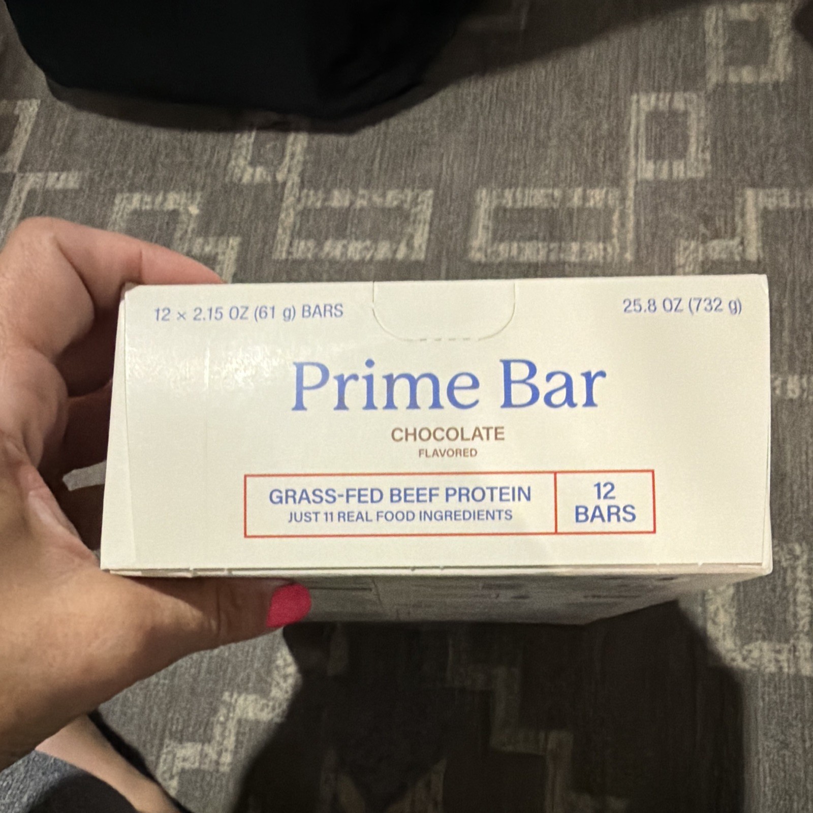equip Prime Grass Fed Beef Protein Bars Gluten Free Chocolate 12 Ct 25.8 oz