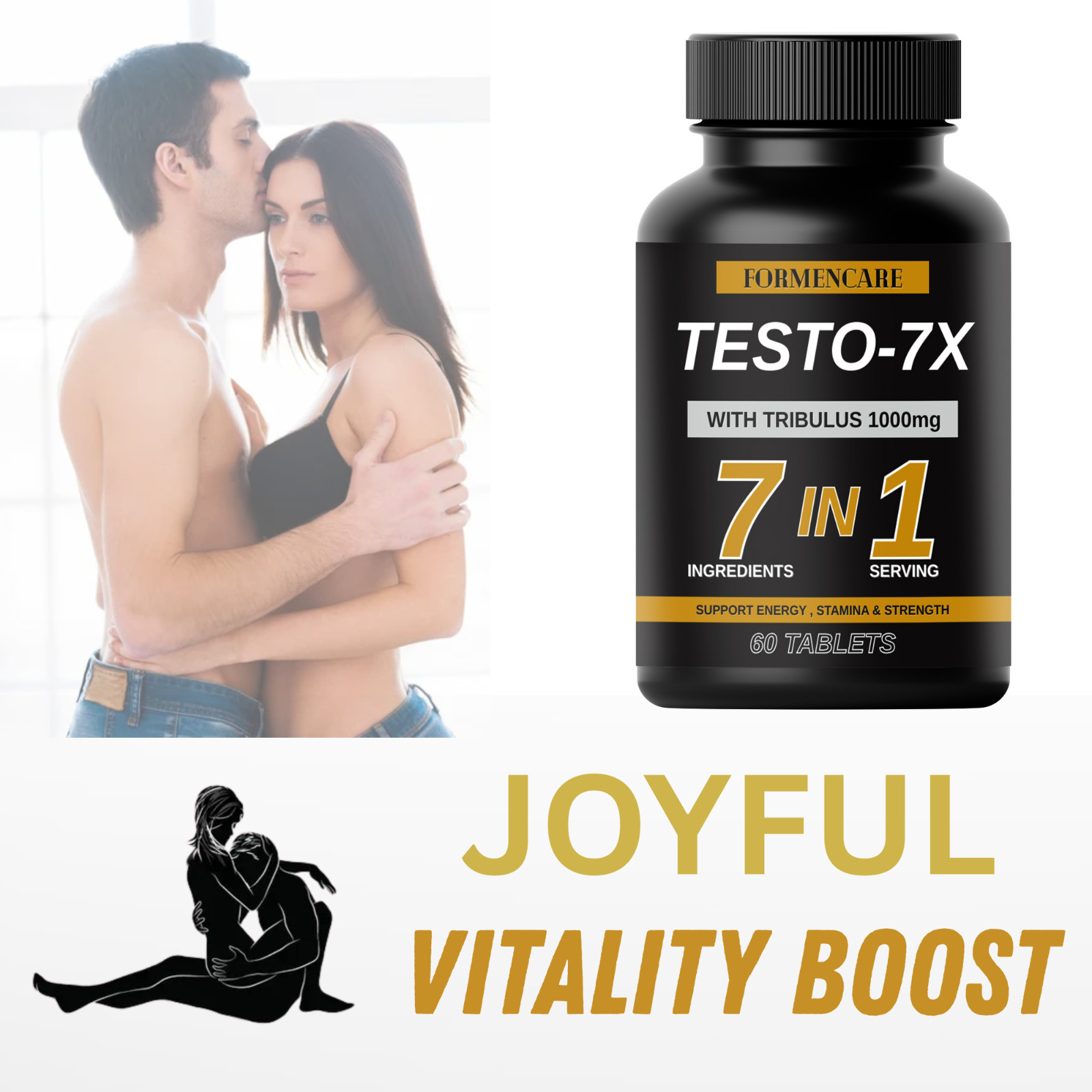 NEW . 60 Powerful Capsules . Works In 10 Minutes. Herbal Supplement for Men