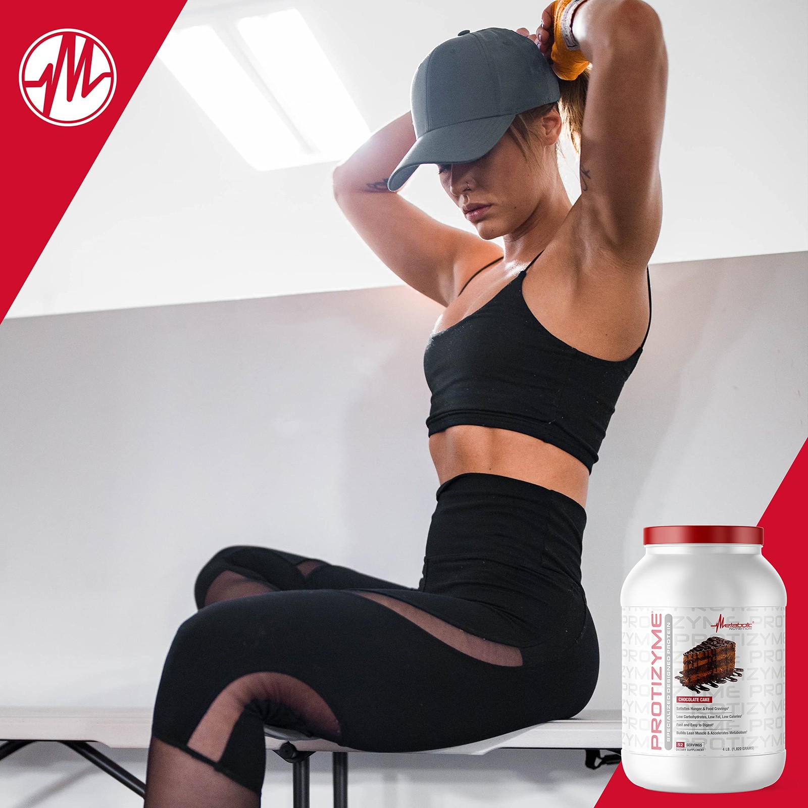 Metabolic Nutrition Protizyme 100 Whey Protein Powder High Protein Carb Fat