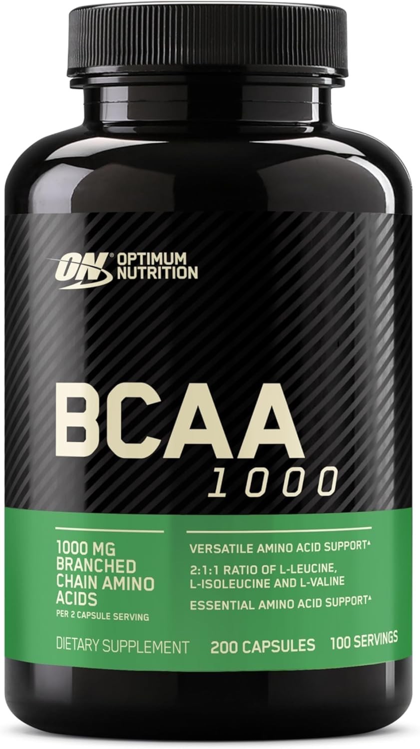 Unflavored Instant BCAA Capsules 200 Count – Essential Amino Acids for Muscles