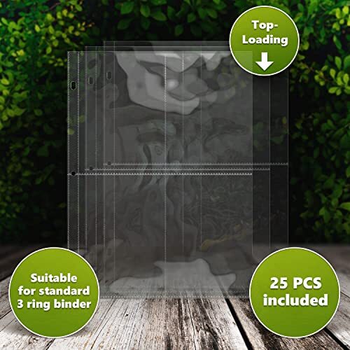25 Pack 4 Pocket Seed Storage Organizer Sleeves Garden Seed Sleeves