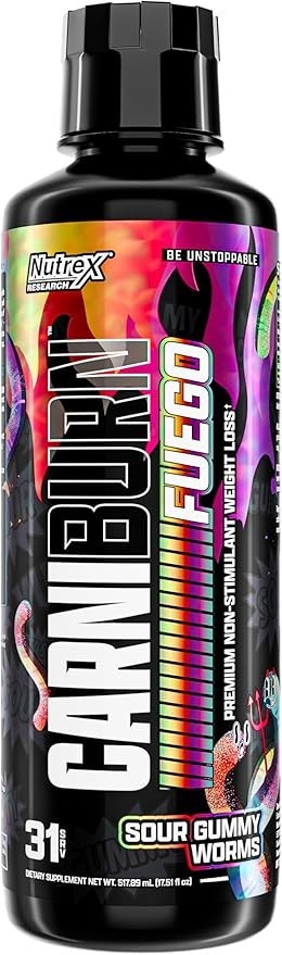 Nutrex Carniburn Liquid L-Carnitine 3000mg Metabolism Support 17.52 fl oz