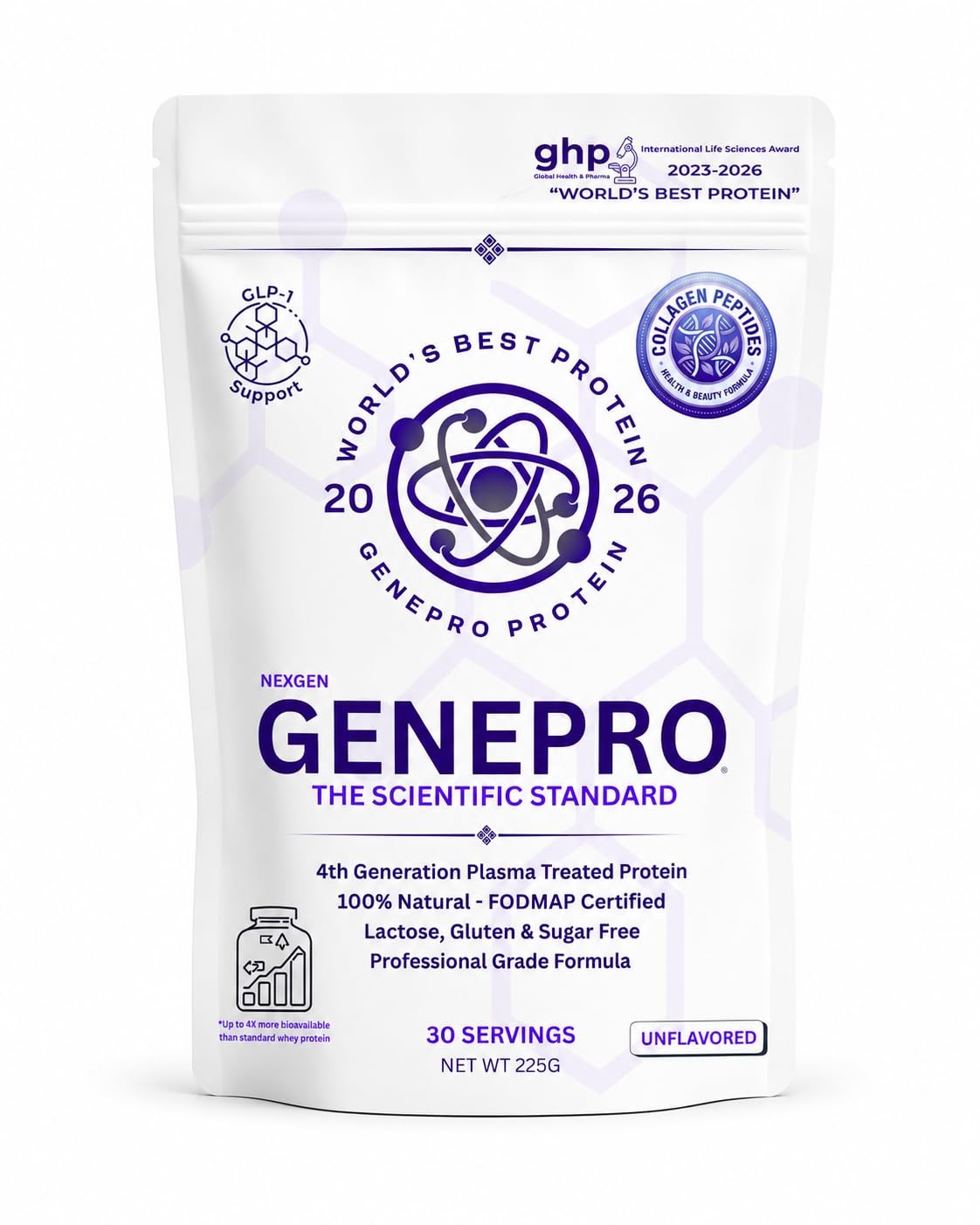 Genepro NexGen Unflavored Collagen Peptides – 11.44 Ounce (Pack of 1)