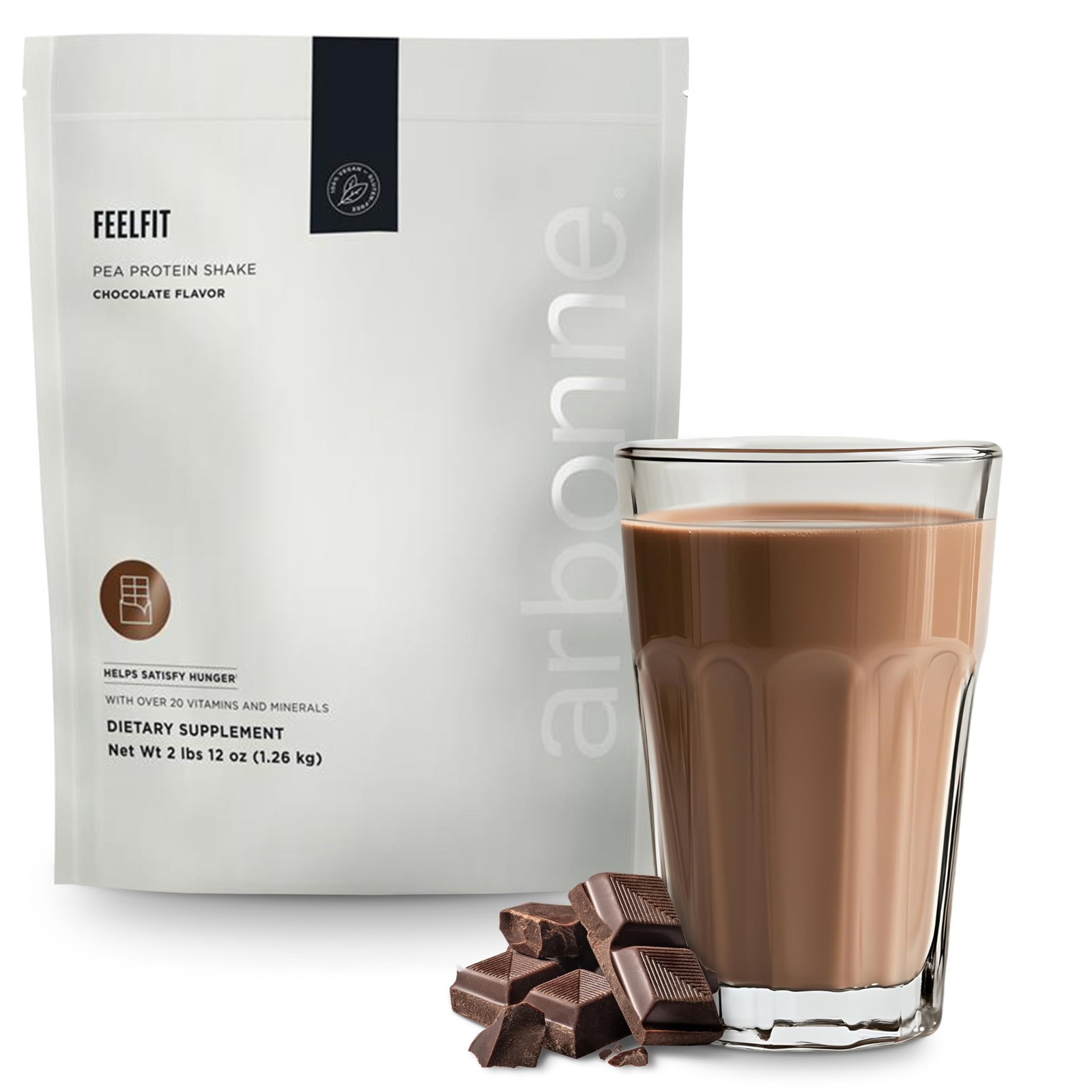 Arbonne Feelfit Pea Protein Shake – Daily Supplement Powder Vegan Protein For