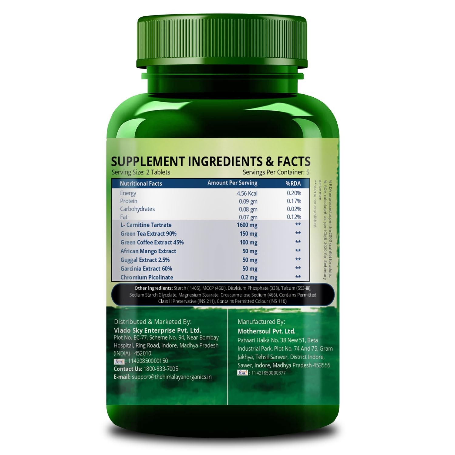 Vlado�s HIMALAYAN ORGANICS L-Carnitine – Small Pack