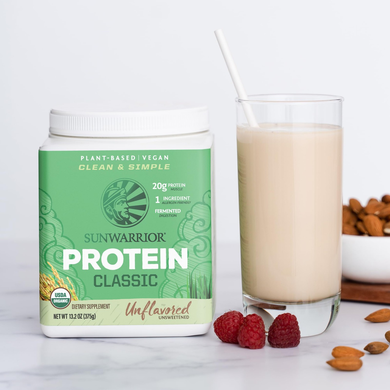 pack of 3 Sunwarrior Brown Rice Protein Powder with Bcaa & Amino Acids Raw Rice