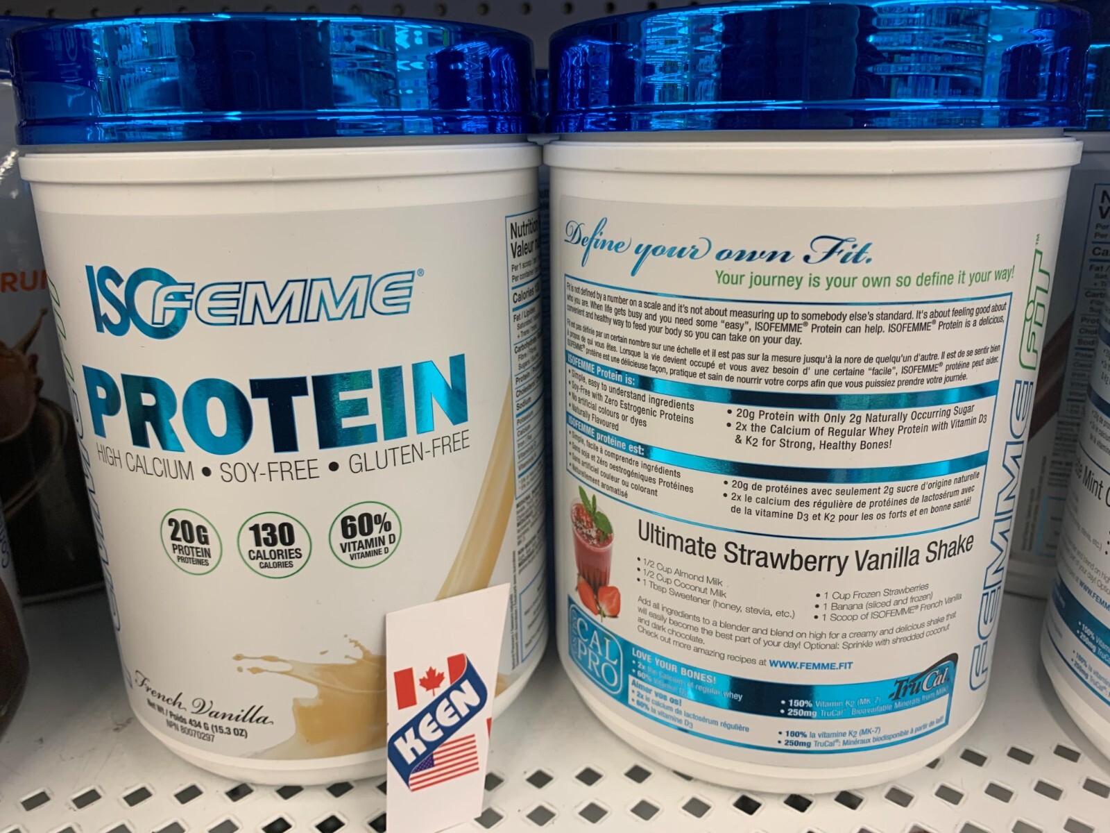 QTY: 2), ISOFEMME WOMEN Protein French Vanilla Powder 434 g