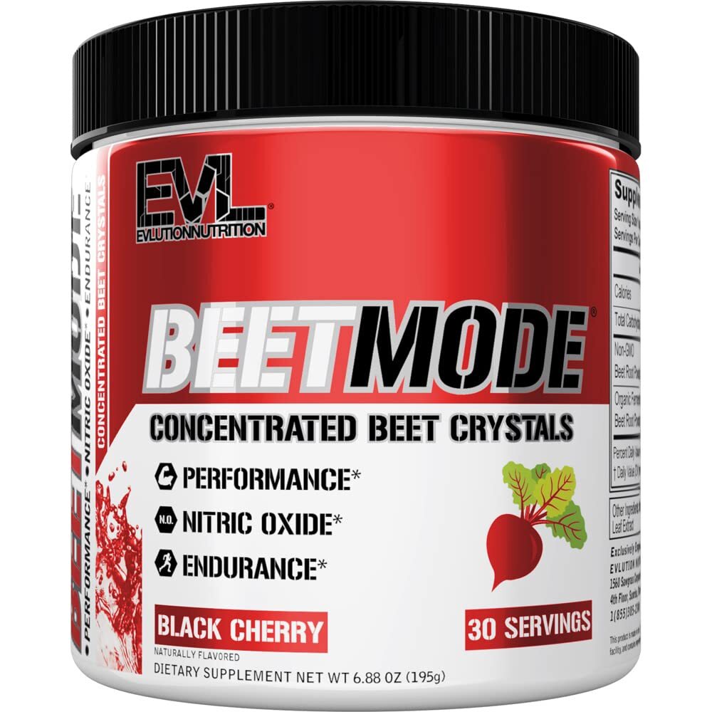 Evlution Nutrition BeetMode Nitric Oxide Powder Black Cherry 30 Servings Vegan