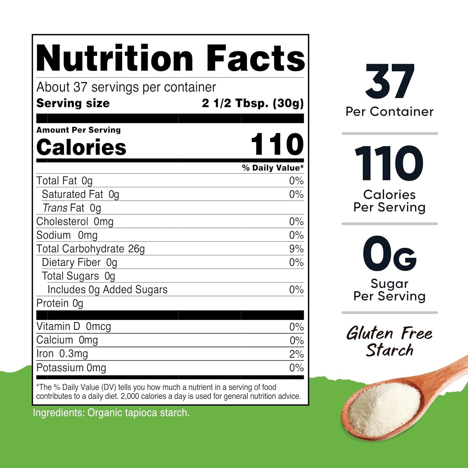 Nutricost Organic Tapioca Starch (AMIDO) Gluten and GMO-Free – 2.5 LB Fantastic!