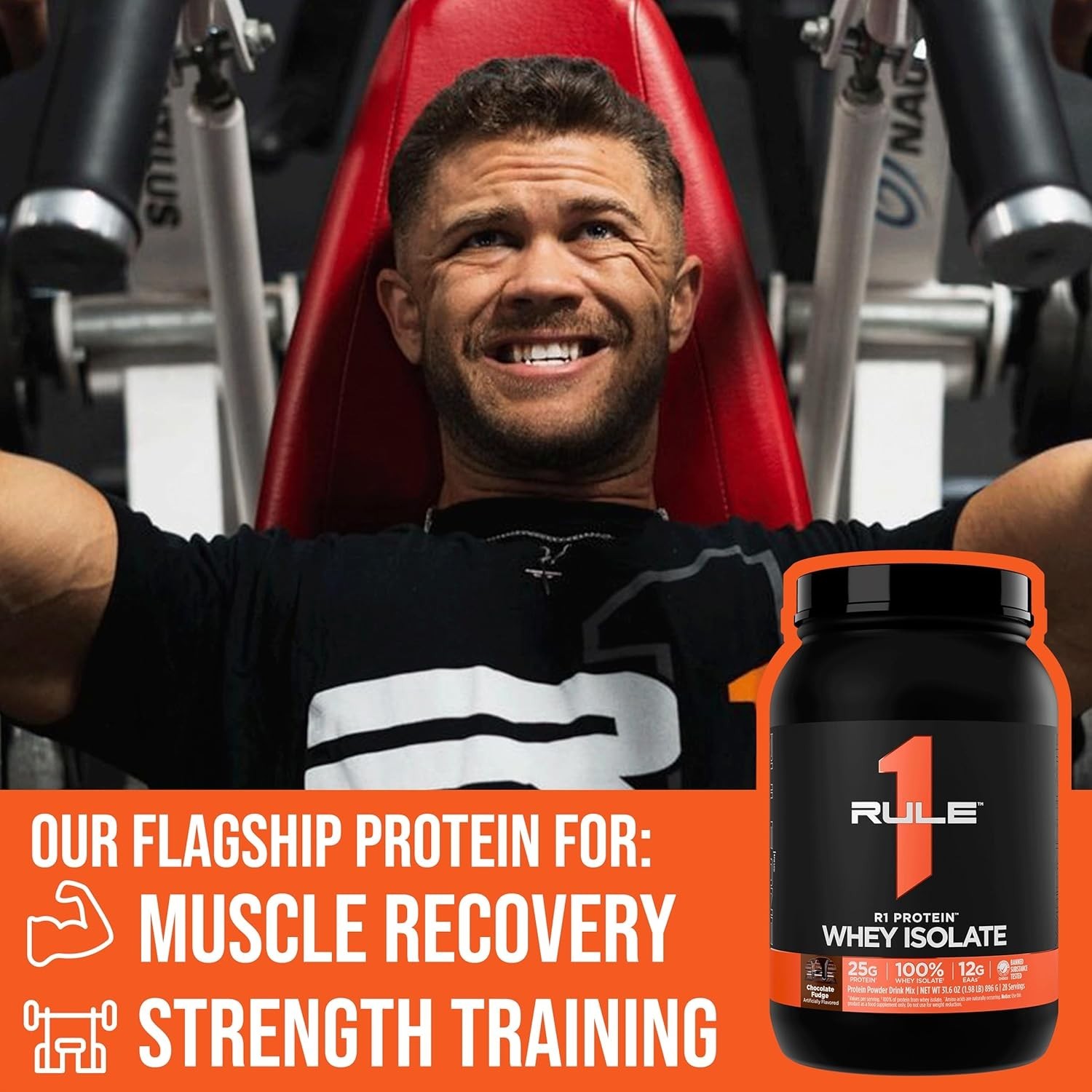 Rule 1 R1 Protein Whey Isolate – with 25g Protein & 6g BCAA Exclusively from …