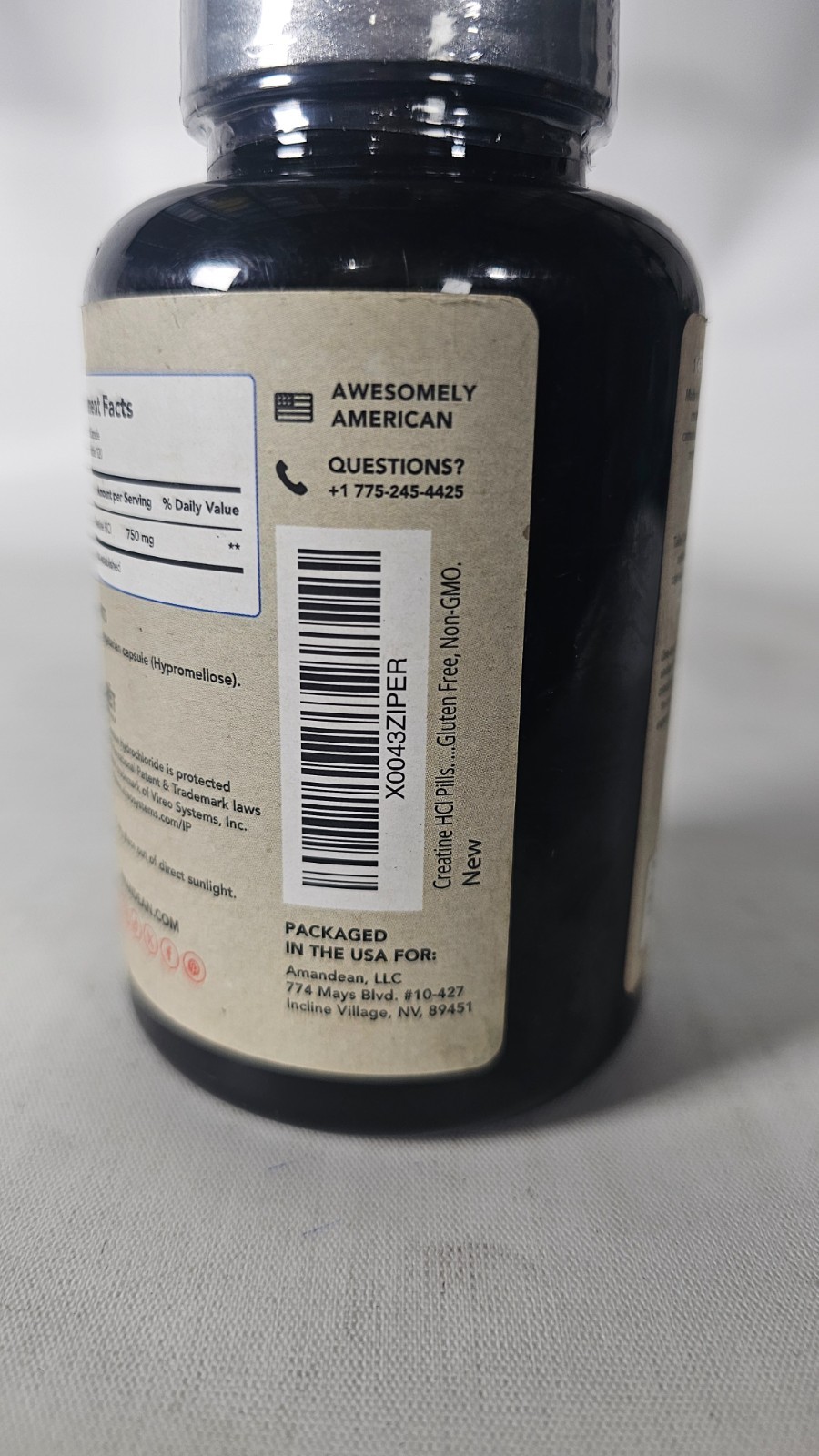 Creatine HCl Pills. American Made CON-CRET. 120 Ct. 700 mg Exp:03/2028
