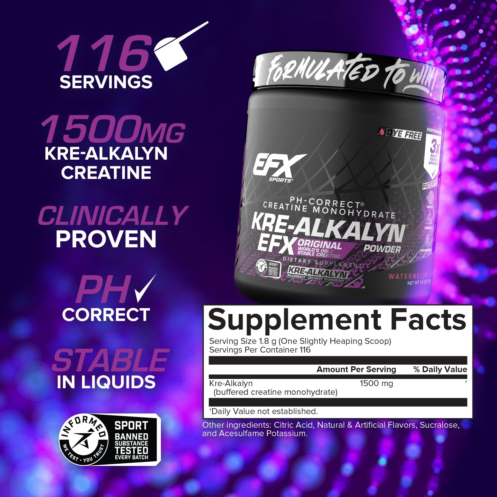 Kre-Alkalyn EFX Powder | pH Correct Creatine Monohydrate Powder Supplement | …