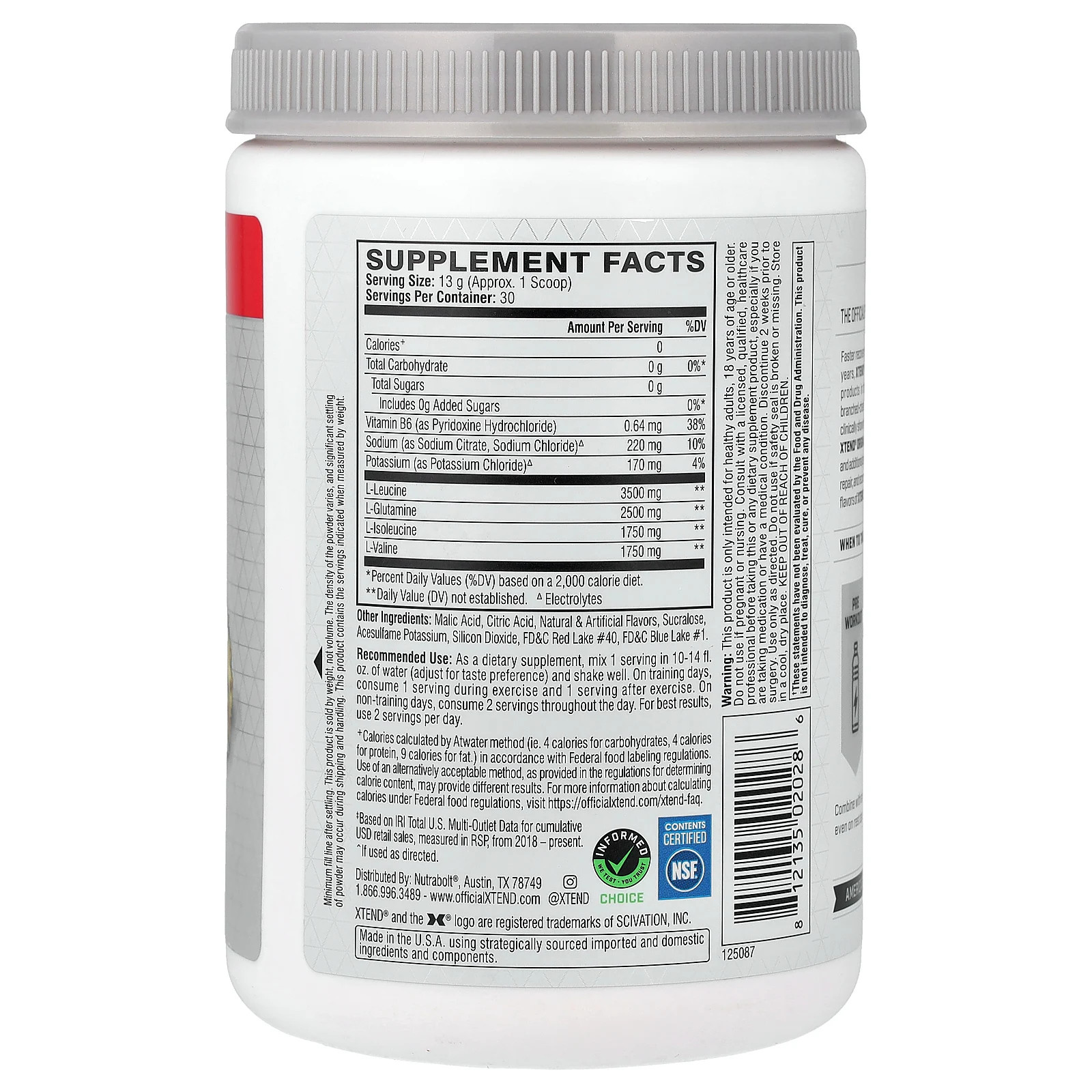 The Original 7G BCAA, Knockout Fruit Punch, 14.3 oz (405 g)