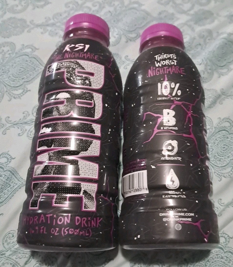 2x Lot of KSI “The Nightmare” PRIME Hydration Drink 16.9 fl. oz. FREE SHIPPING!!