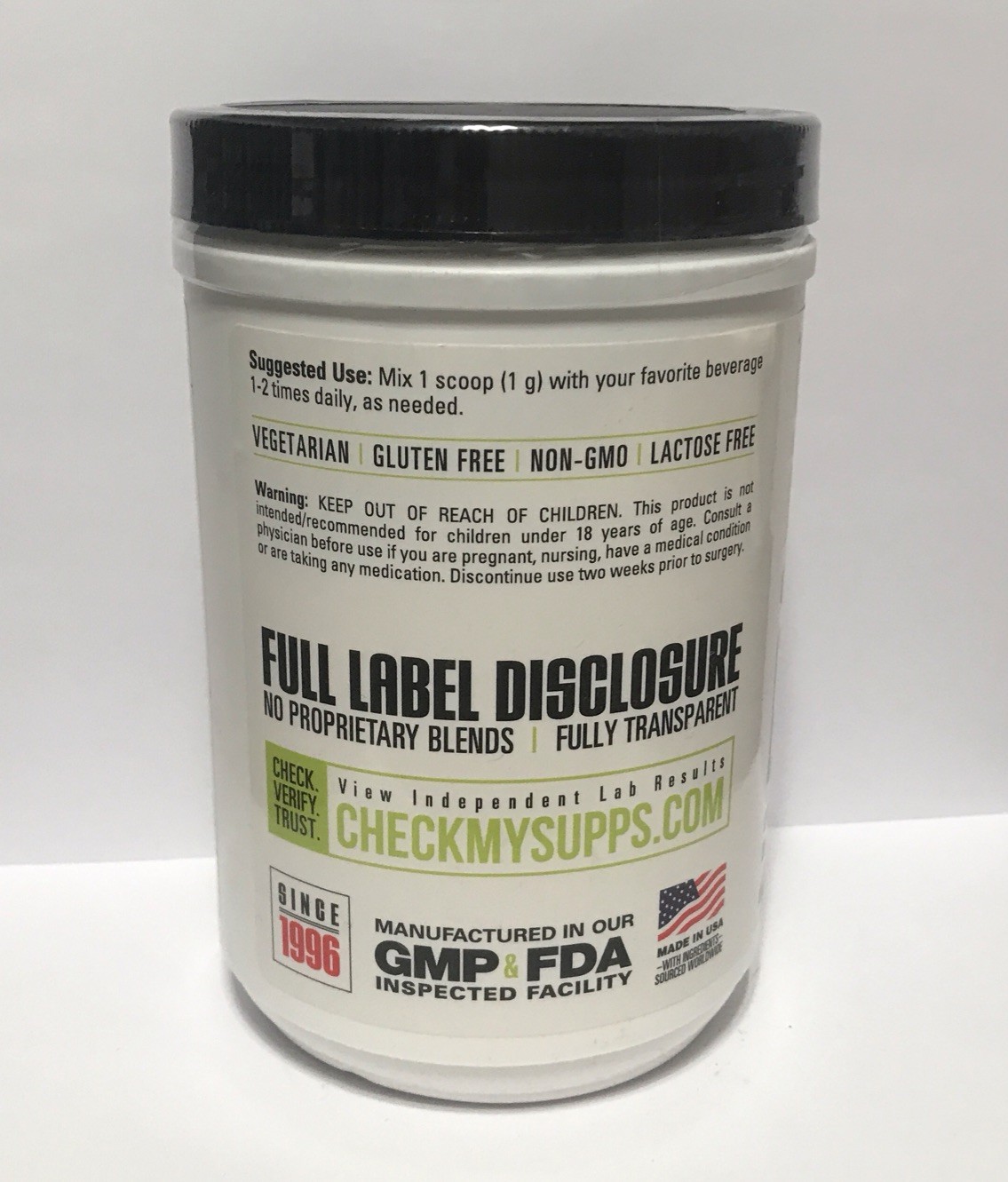 L-Lysine – Free Form Amino Acid – 17.6 oz (NutraBio)