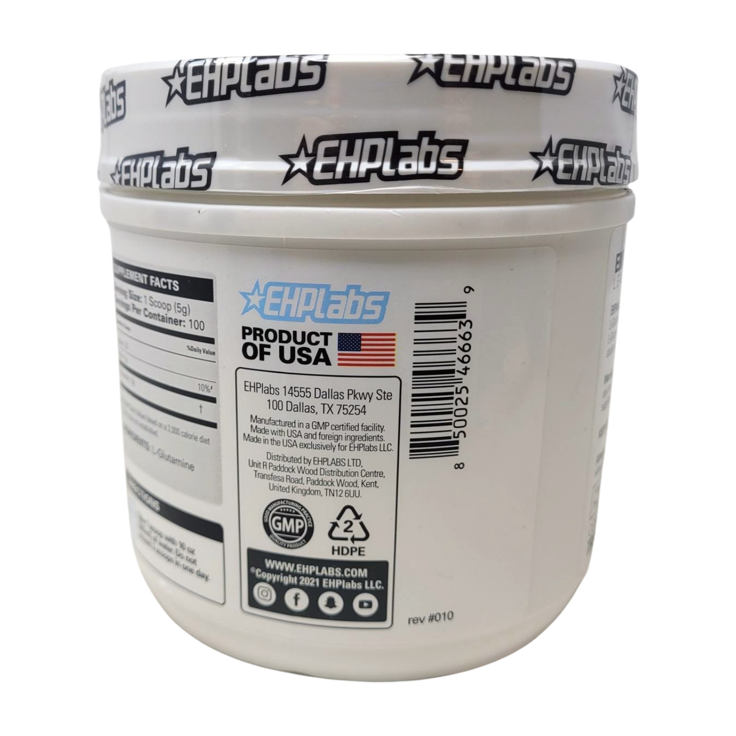 EHP Labs L Glutamine Powder Amino Acids Premium – Workout Recovery Immune NEW