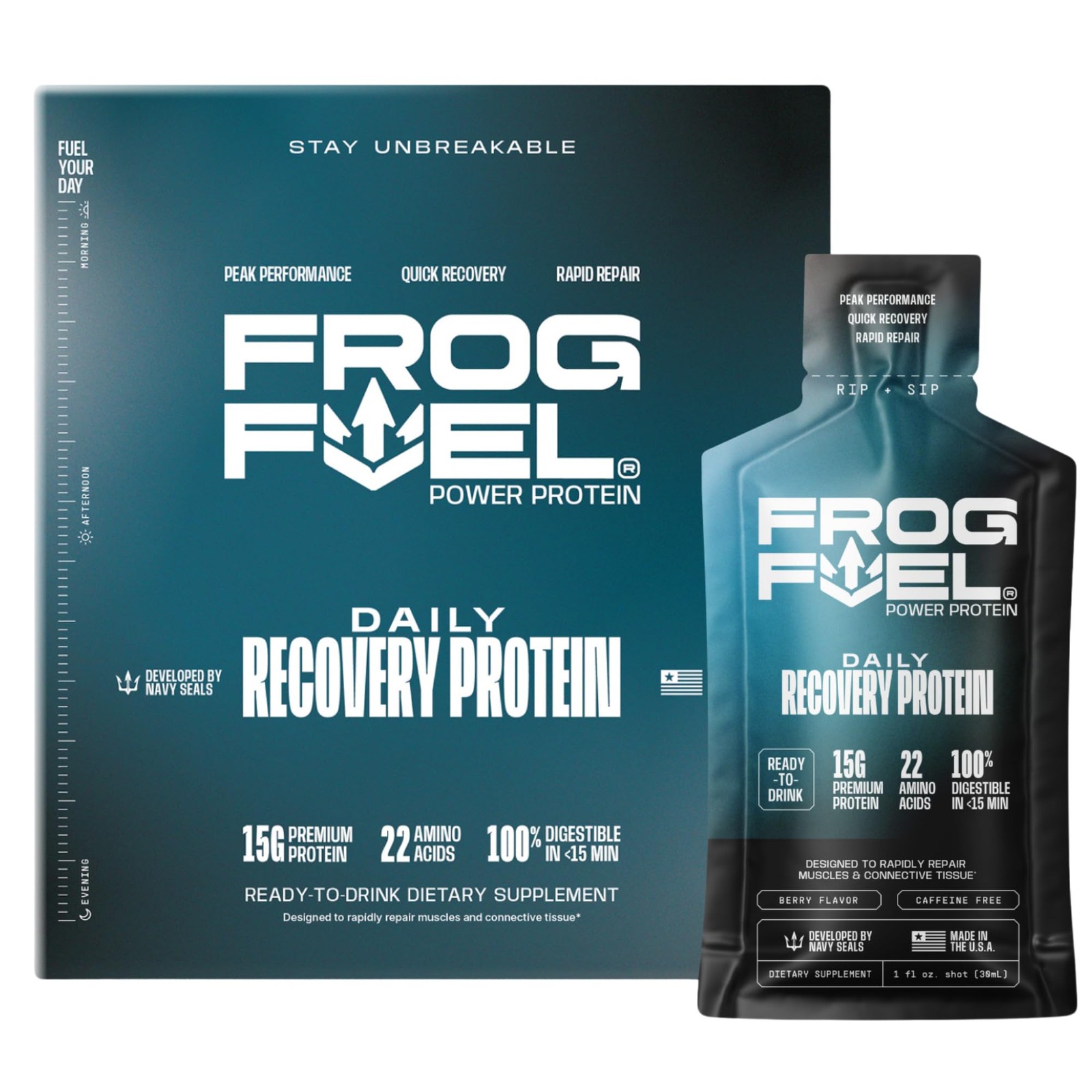 Frog Fuel Power Regular Protein Shot 15G Protein Nano-Hydrolyzed Grass Fed