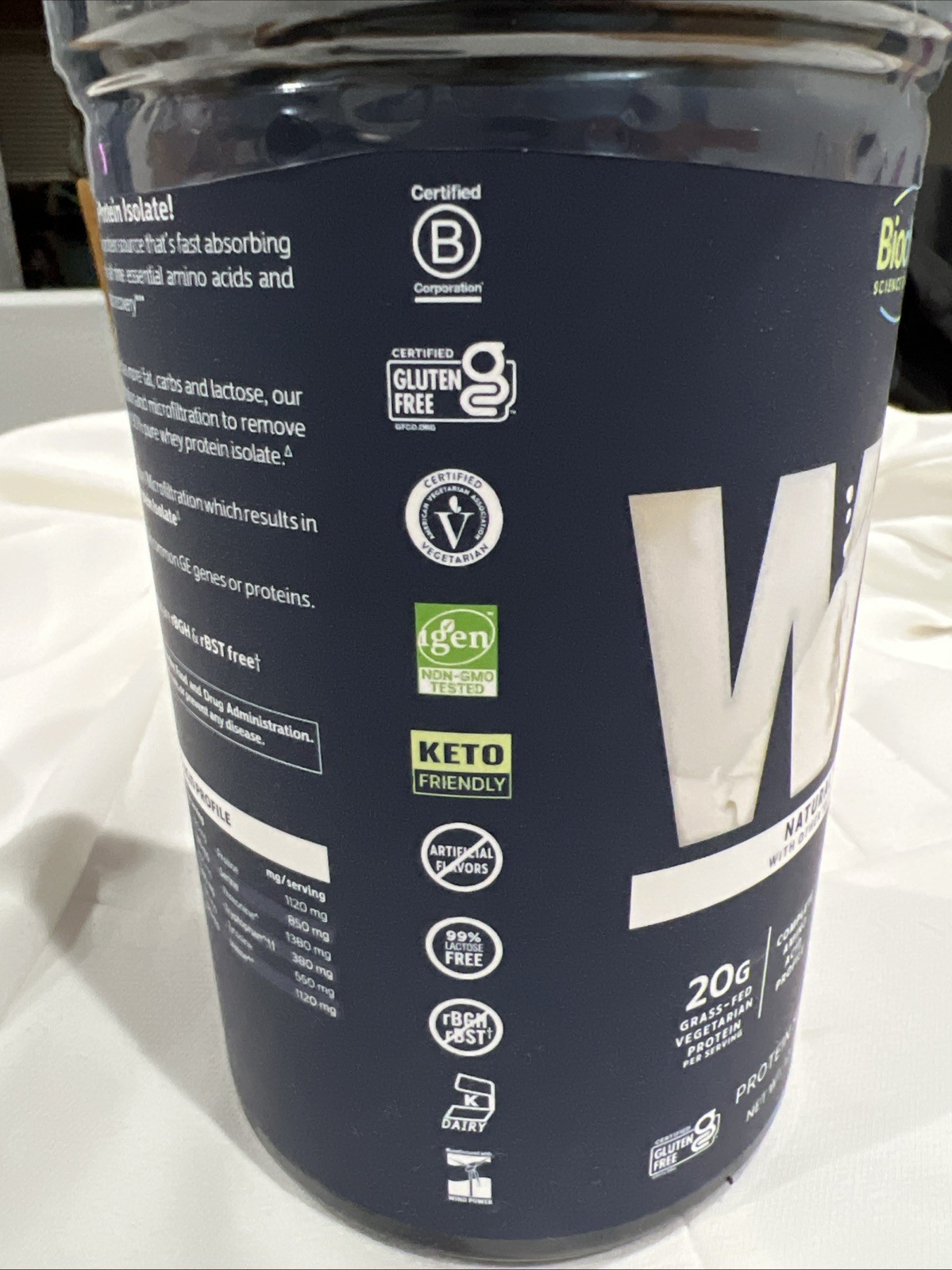 Biochem natural flavor Whey Isolate Protein 100% 20g, 12.3 oz Powder