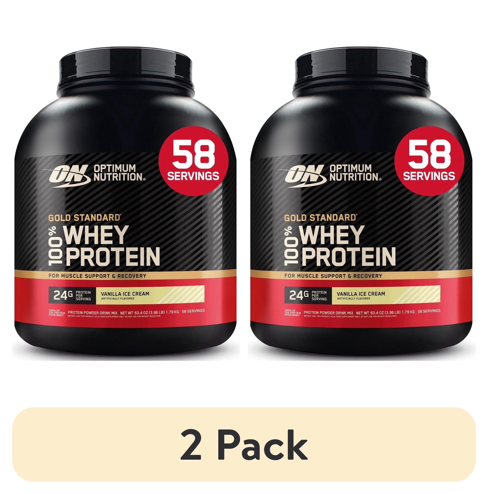 , Gold Standard 100% Whey Protein Powder, Vanilla Ice Cream, 22 Servings