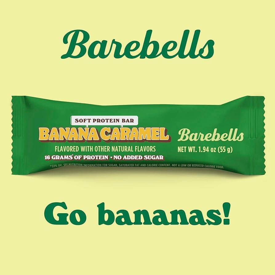 Barebells Soft Protein Bar Banana Caramel 12 Bars Barebell Bars