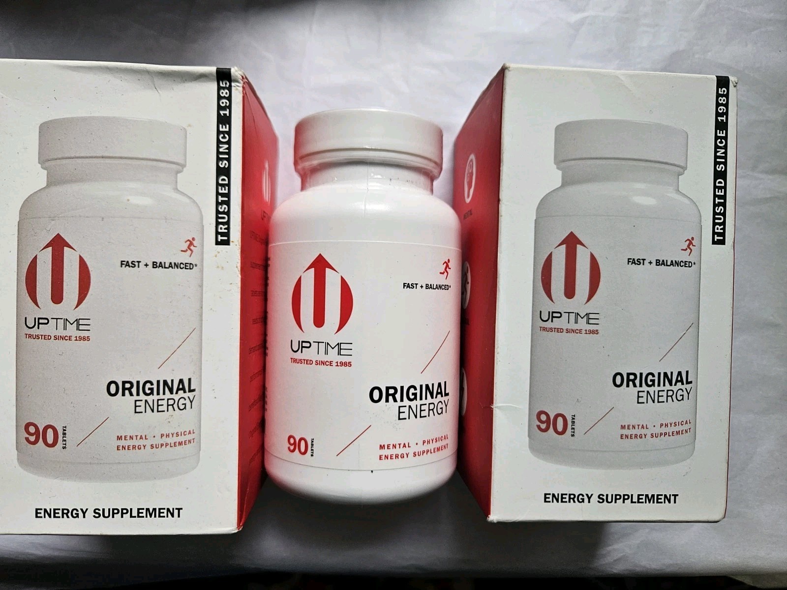 3 PACK – UPTIME Original Energy Tablets 90 Ct Caffeine 200mg Zero Cal Exp 7/2/26