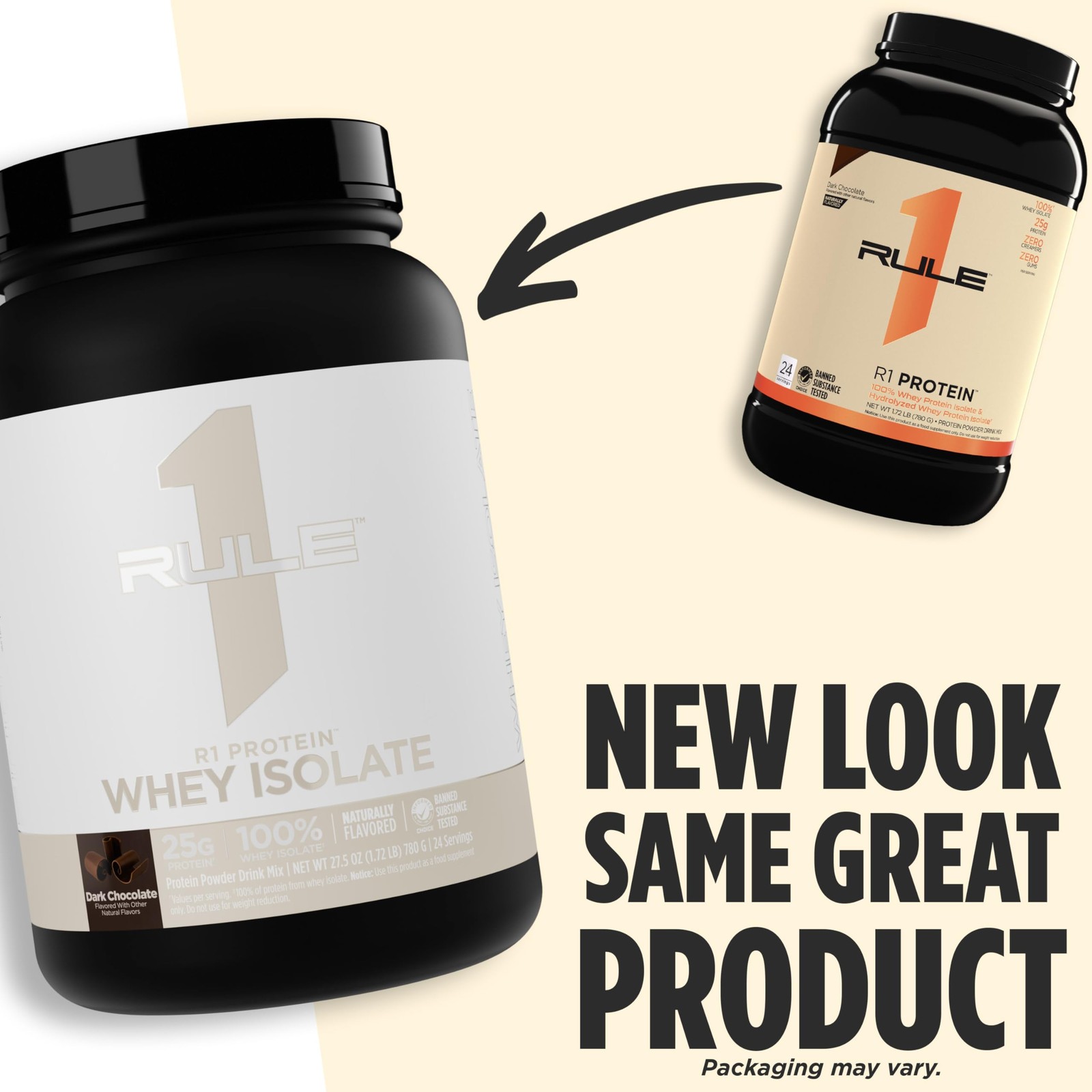 Rule 1 Naturally Flavored R1 Protein Whey Isolate Clean Formula with 25g Pro…
