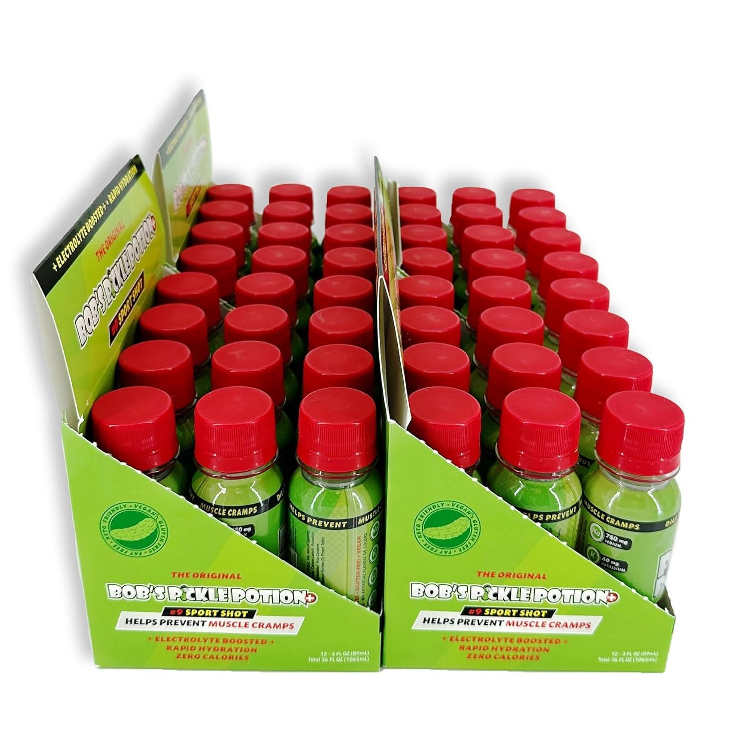 Bob’s Pickle Potion Plus #9 Sport Shot. Juice Shots. 3 Oz Pack of 48