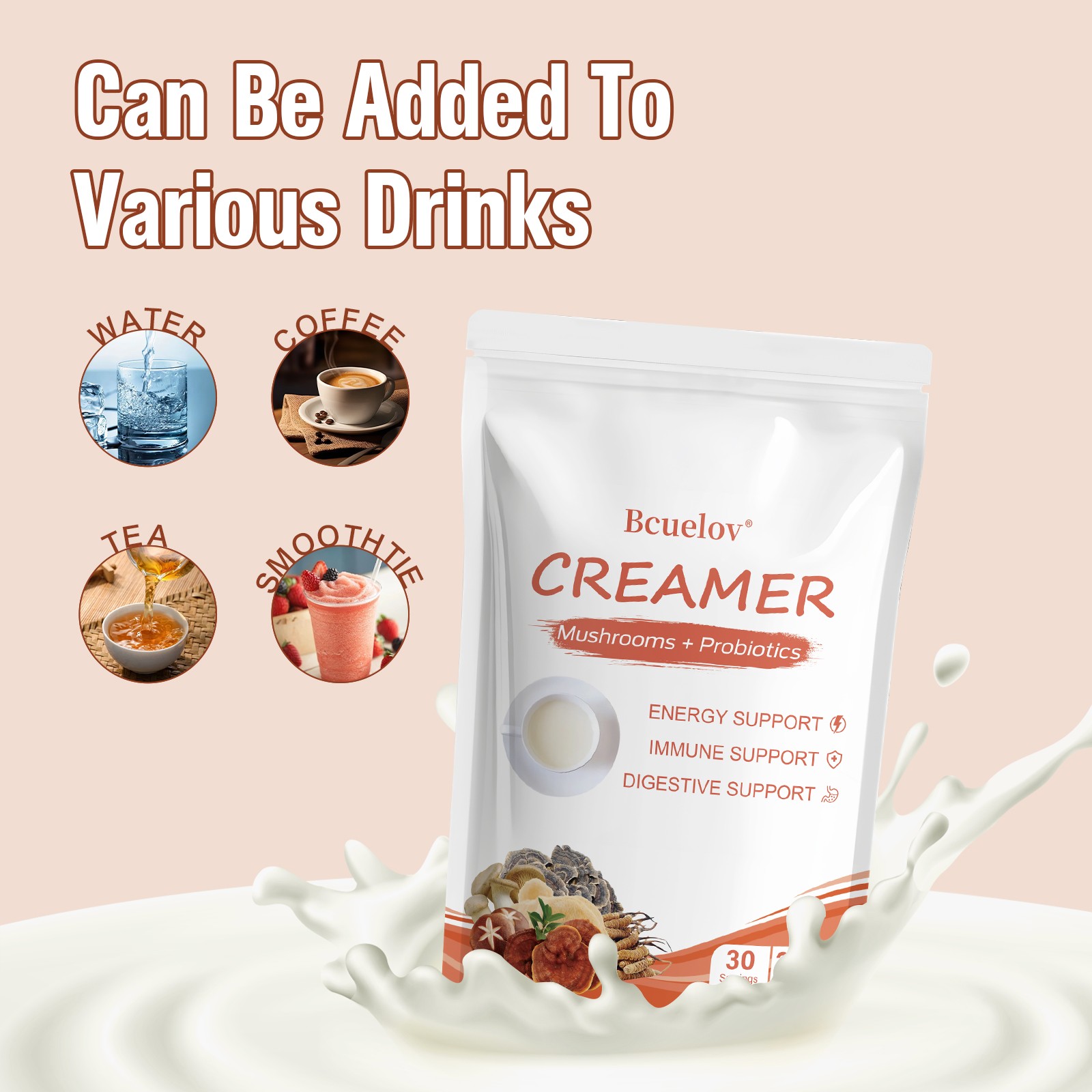 Coconut Creamer Vanilla Powder Probiotics 210 G Per Pack, Dietary Supplement