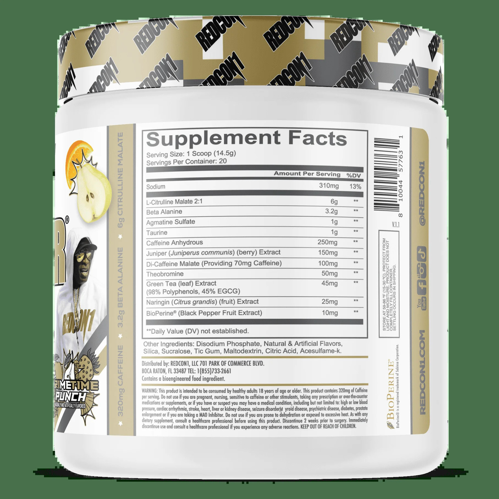 Total War Pre-Workout Powder Beta-Alanine & Citrulline Malate, Primetime Punch,