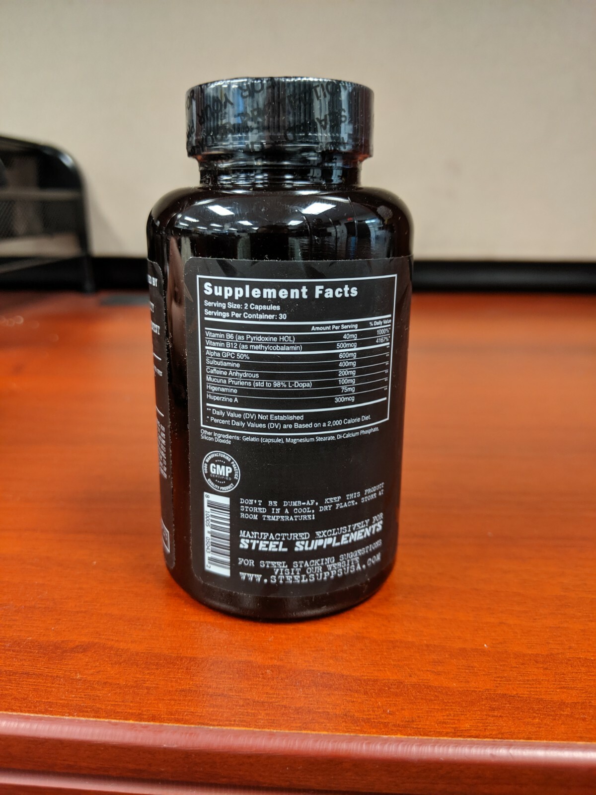 Steel Supplements FOCUSED-AF | 60 Capsules | Nootropic – Clarity, Focus, Mental