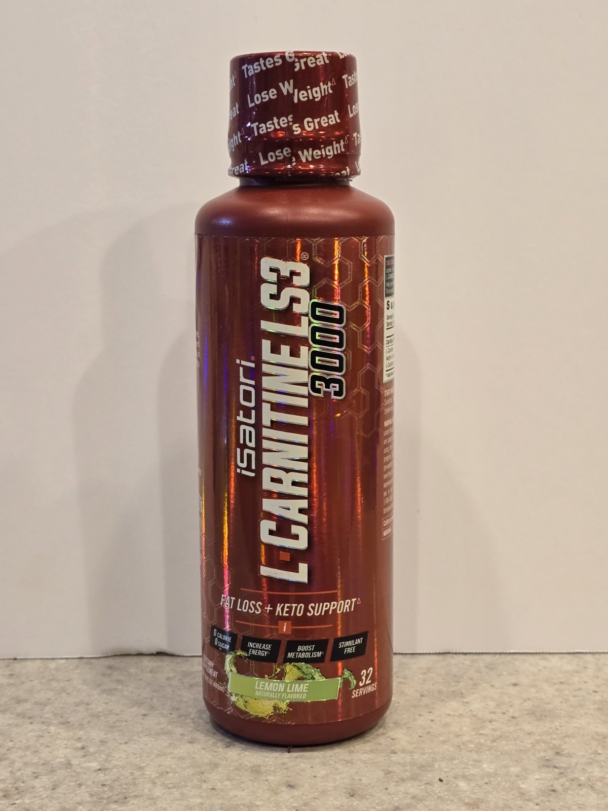 L-CARNITINE LS3 3000 Fat Loss – Metabolism Activator – Lemon Lime (32 Servings)