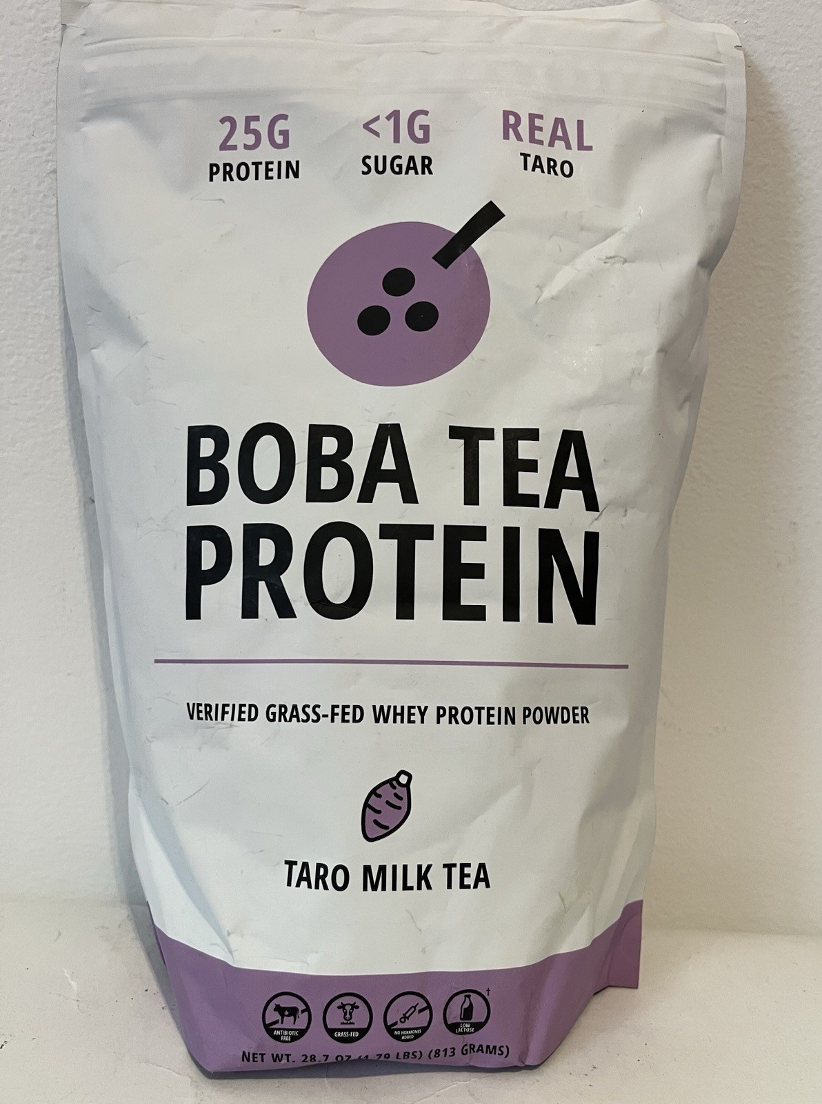 Boba Tea Protein Taro Milk ,25g Grass-Fed Whey Protein Isolate Powder.
