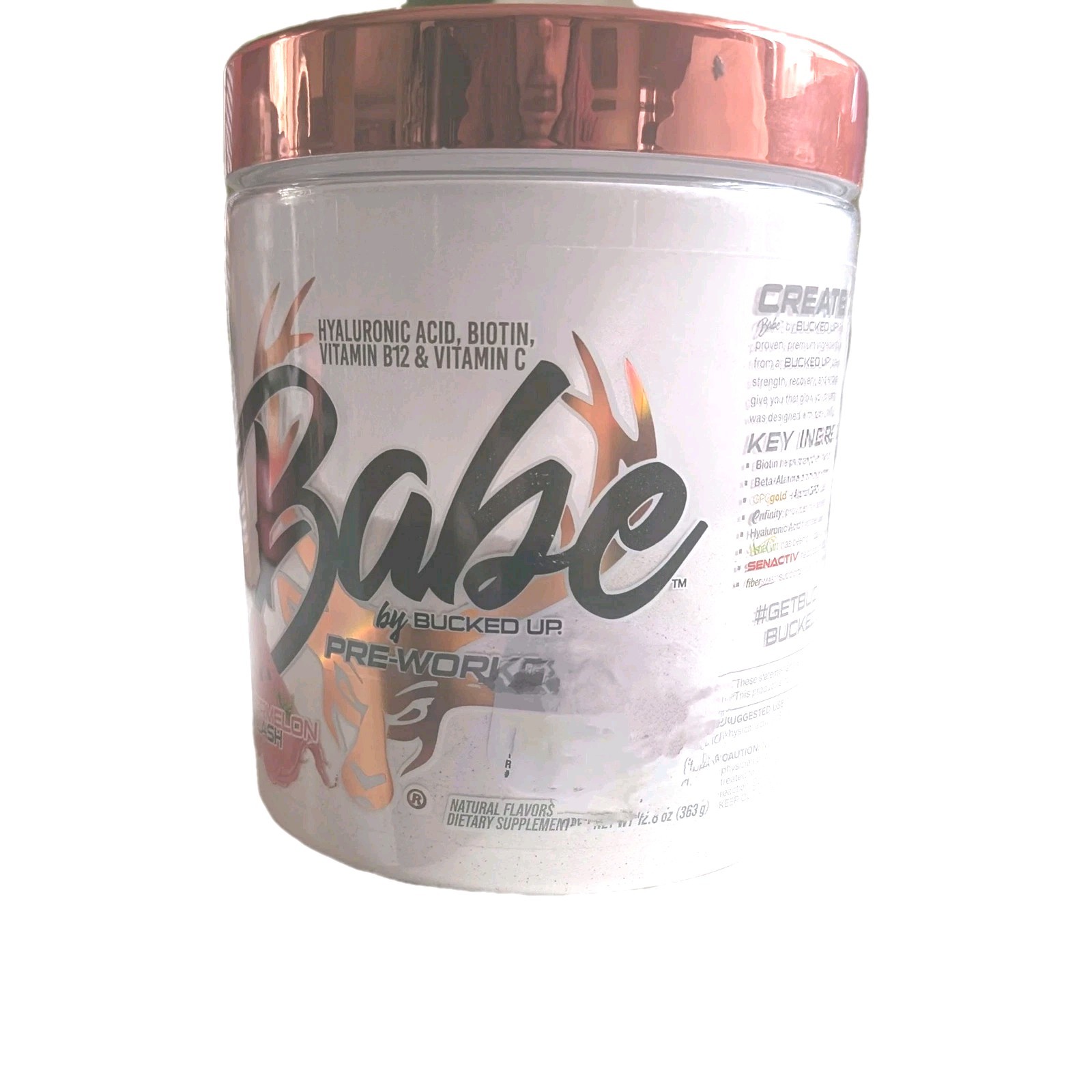 Bucked Up Babe Pre Workout for Women Watermelon Splash 12.6 oz BB 05/2026