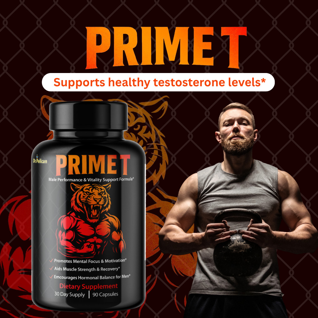 Prime T- Bodybuilding & Men’s Health Support- 12 Bottles- 1080 Capsules
