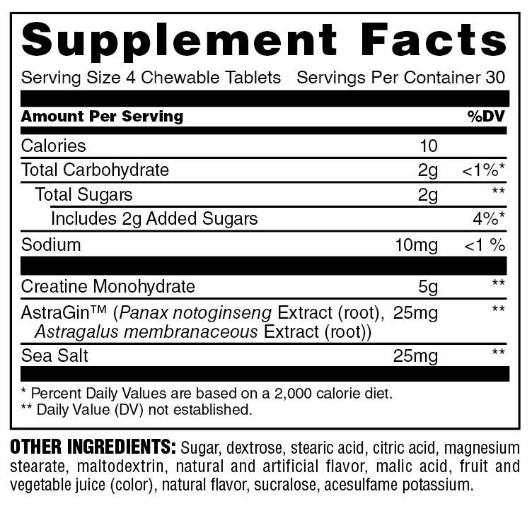 Universal Nutrition ANIMAL Creatine 120 Smarties Chews 3/2028EXP
